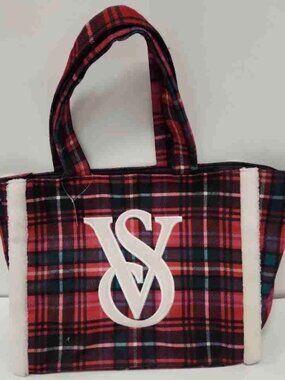 Victoria's Secret Plaid Tote -- NWT
